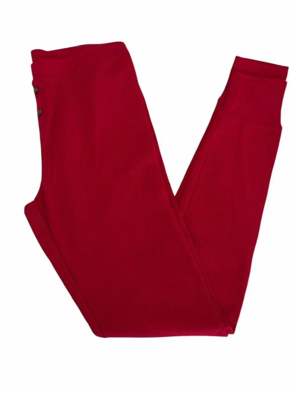Old Navy Women’s Red Waffle Knit Thermal Leggings Size Small